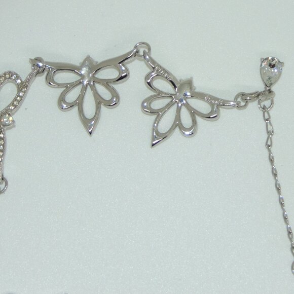 VTG Franklin Mint Alfred Durante Nightfire Icy Rhinestone Bridal Necklace Choker - Picture 3 of 4